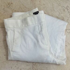 J. Crew Classic White Trousers